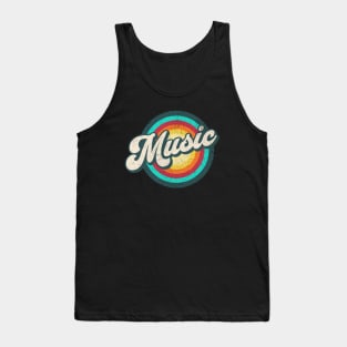 vintage circle rainbow art v12 Tank Top